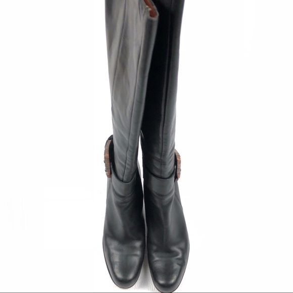 DONALD J PLINER Couture tall boots 10 black Italy - Picture 7 of 8